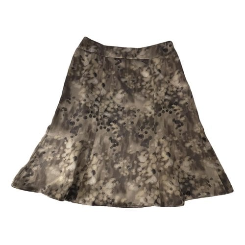 Pre-owned Armani Collezioni Silk Mid-length Skirt In Beige