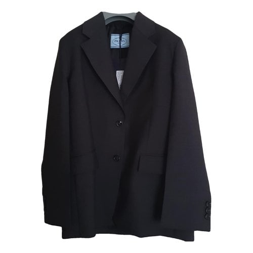 Pre-owned Prada Wool Blazer In Anthracite