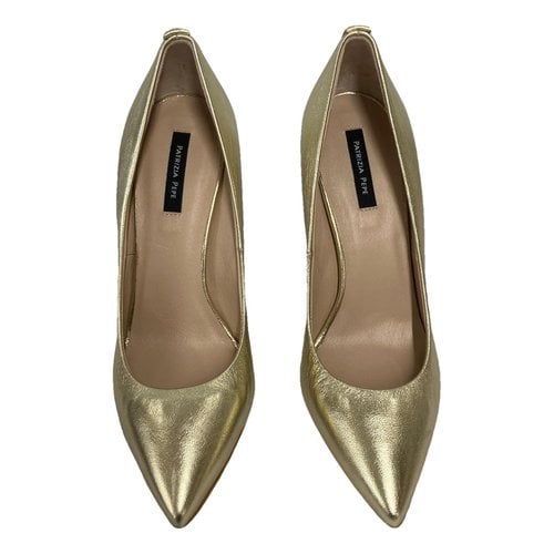 Pre-owned Patrizia Pepe Leather Heels In Gold