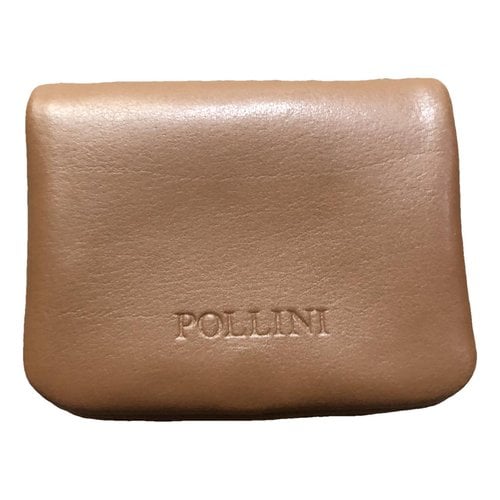 Pre-owned Pollini Leather Wallet In Camel