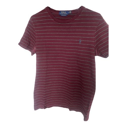 Pre-owned Polo Ralph Lauren T-shirt In Burgundy