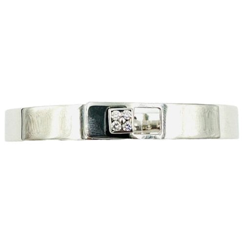 Pre-owned Dinh Van Serrure White Gold Bracelet In Silver