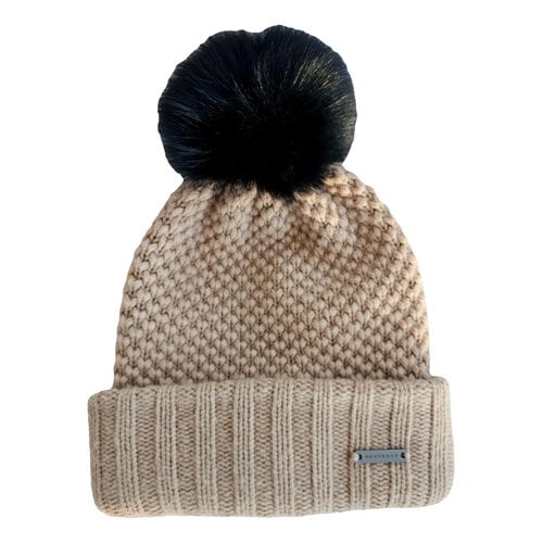 Pre-owned Burberry Wool Beanie In Camel