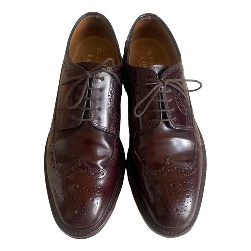 Pre-owned Loake Leather Lace Ups In Red