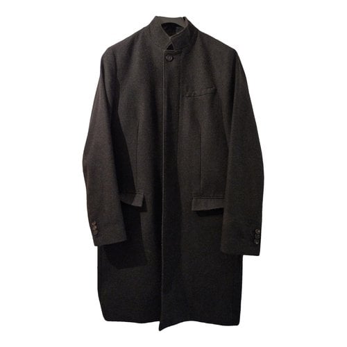 Pre-owned Allsaints Wool Coat In Black