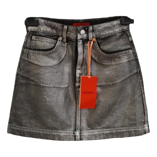 Pre-owned Max & Co Mini Skirt In Silver