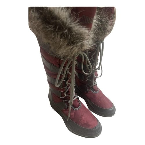 Pre-owned Lancaster Snow Boots In Red