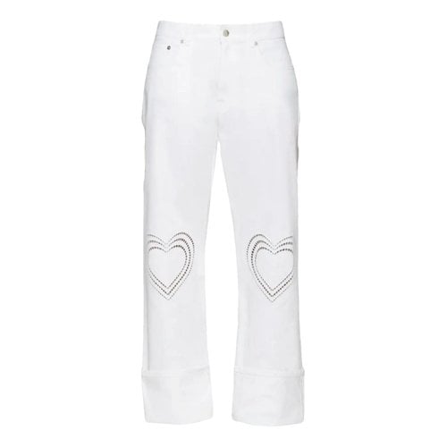 Pre-owned Christopher Kane Straight Jeans In White