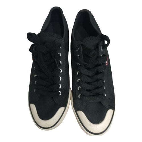 Pre-owned Levi's Cloth Trainers In Black
