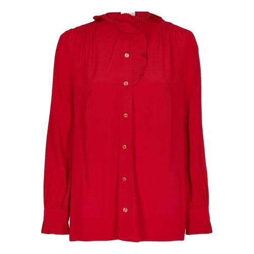 Pre-owned Gucci Silk Blouse In Red