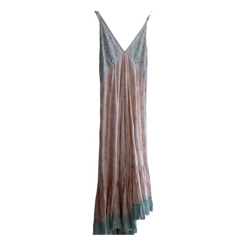 Pre-owned Miss June Maxi Dress In Turquoise