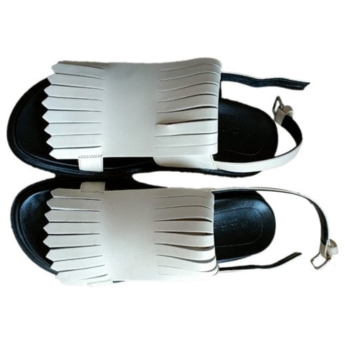 Pre-owned Marni Leather Sandals In White