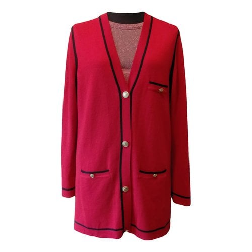 Pre-owned Claudie Pierlot Wool Cardigan In Red