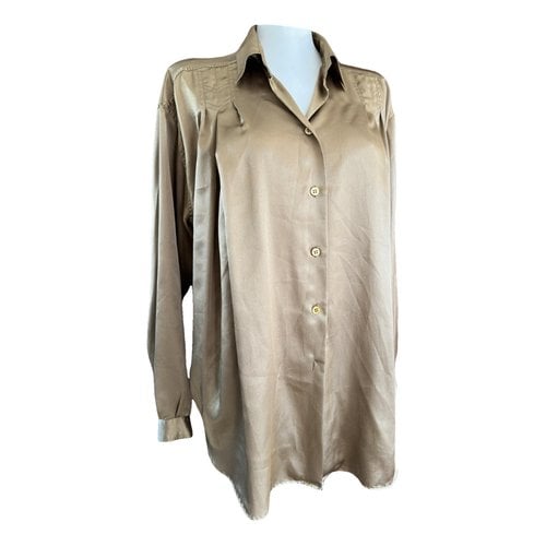 Pre-owned Alberta Ferretti Silk Shirt In Gold