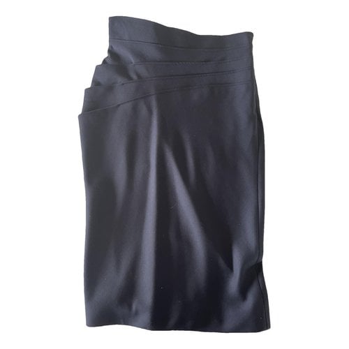 Pre-owned Versace Wool Mid-length Skirt In Blue