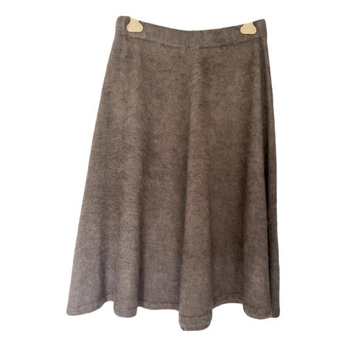 Pre-owned Brunello Cucinelli Cashmere Mid-length Skirt In Beige