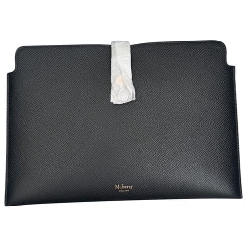 Pre-owned Mulberry Leather Clutch In Black