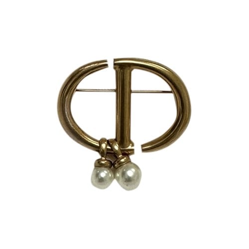 Pre-owned Dior Cd Navy Pin & Brooche In Gold