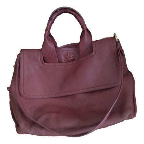 Pre-owned Maliparmi Leather Handbag In Burgundy