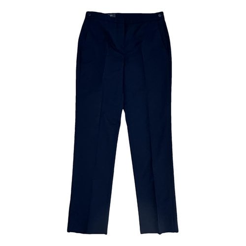 Pre-owned Loro Piana Wool Trousers In Blue