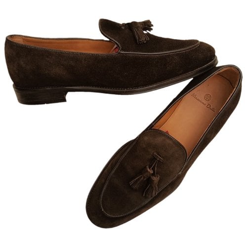 Pre-owned Massimo Dutti Flats In Brown