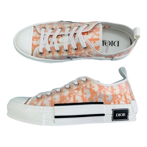 Pre-owned Dior B23 Cloth Trainers In Orange