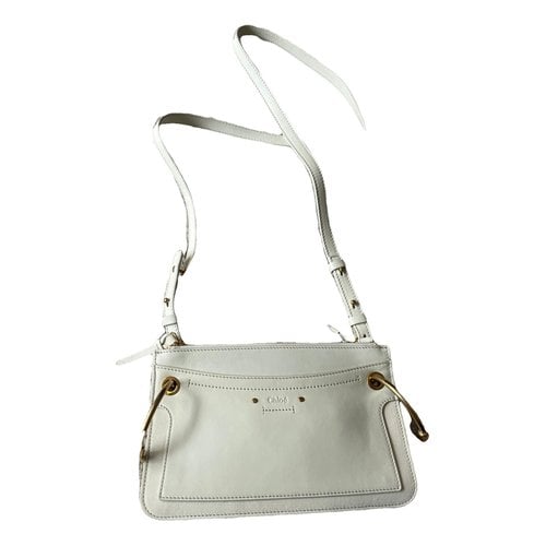Pre-owned Chloé Roy Leather Crossbody Bag In White
