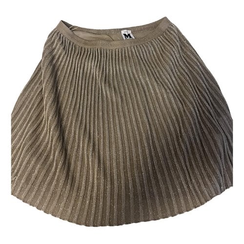 Pre-owned M Missoni Mini Skirt In Gold