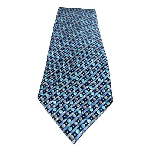 Pre-owned Bvlgari Silk Tie In Turquoise