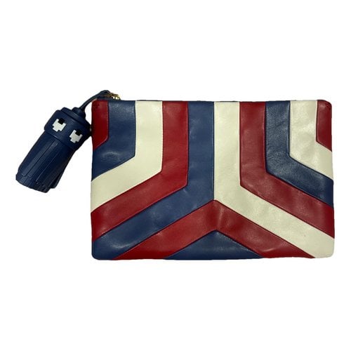 Pre-owned Anya Hindmarch Leather Clutch Bag In Multicolour