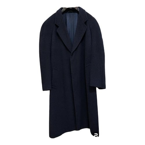 Pre-owned Les Copains Cashmere Coat In Blue