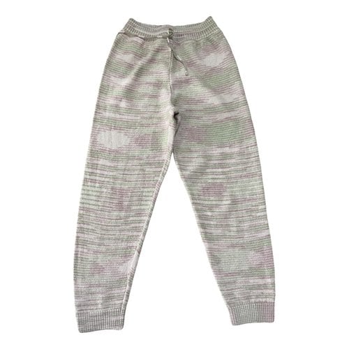 Pre-owned M Missoni Wool Trousers In Multicolour