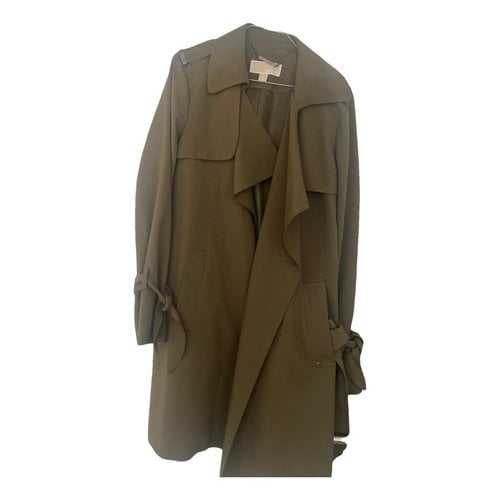 Pre-owned Michael Kors Trench Coat In Green