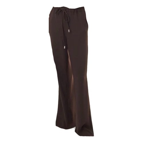 Pre-owned Carolina Herrera Large Pants In Brown