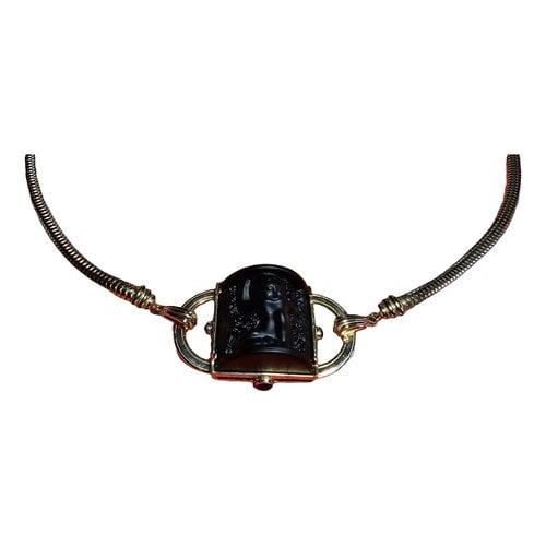Pre-owned Lalique Crystal Necklace In Black