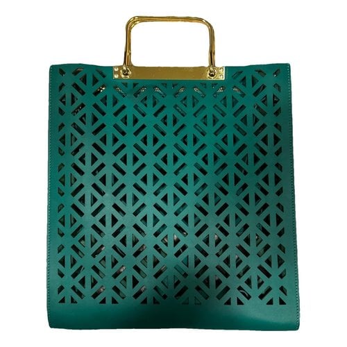 Pre-owned Sophie Hulme Leather Handbag In Green