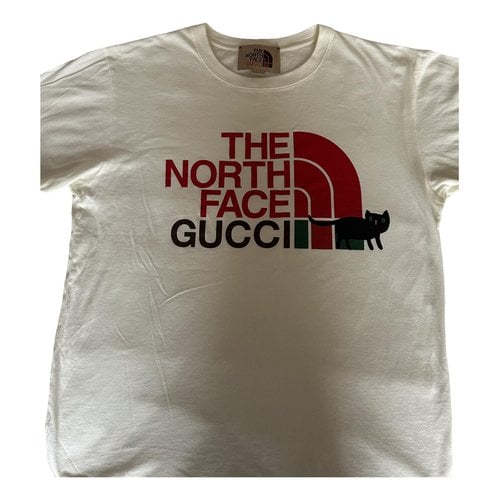 Pre-owned The North Face X Gucci T-shirt In Beige