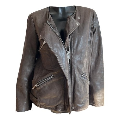 Pre-owned Isabel Marant Étoile Leather Jacket In Brown