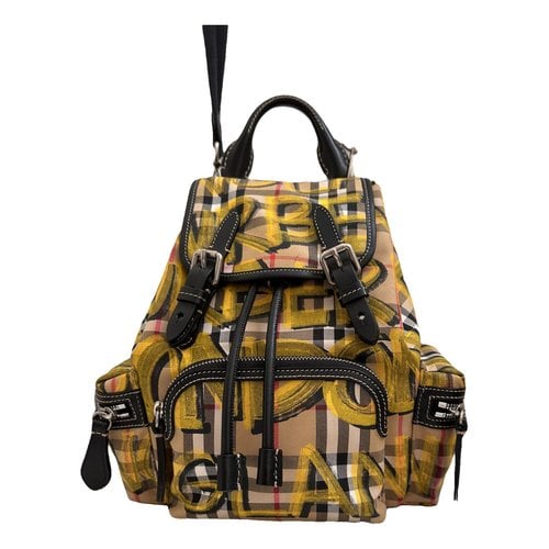 Pre-owned Burberry The Rucksack Backpack In Yellow