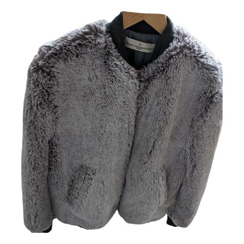 Pre-owned Golden Goose Faux Fur Coat In Silver