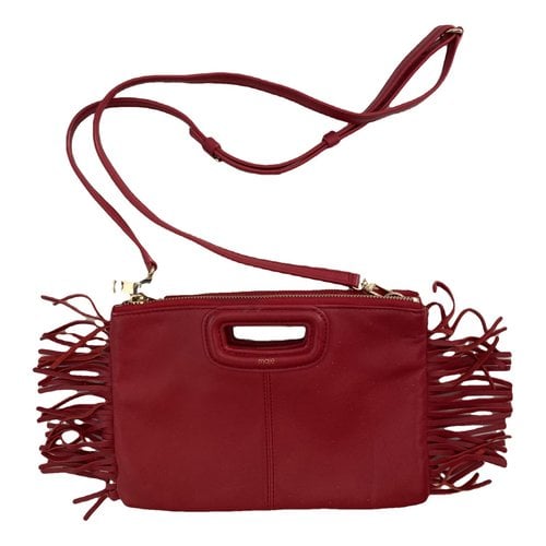 Pre-owned Maje Sac M Leather Handbag In Red