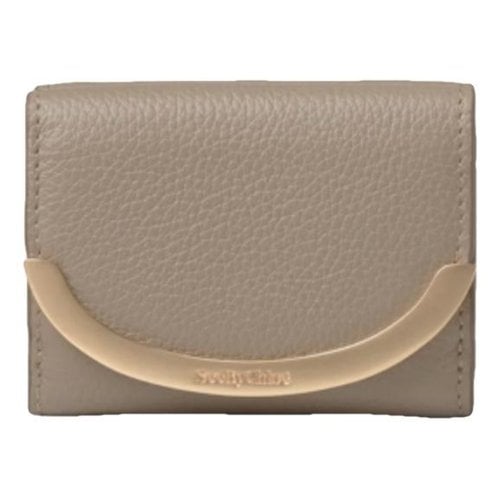 Pre-owned See By Chloé Leather Wallet In Grey