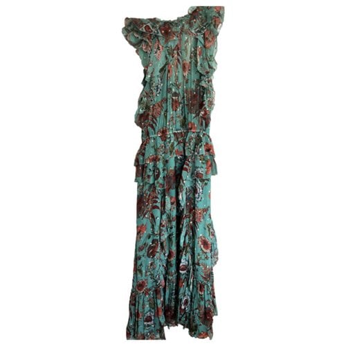 Pre-owned Ulla Johnson Mid-length Dress In Turquoise