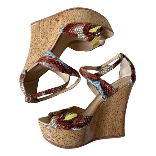 Pre-owned Alexandre Birman Leather Sandal In Multicolour