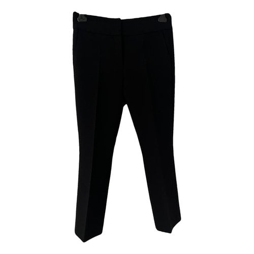 Pre-owned Dorothee Schumacher Straight Pants In Black