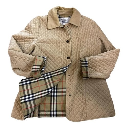 Pre-owned Burberry Coat In Gold