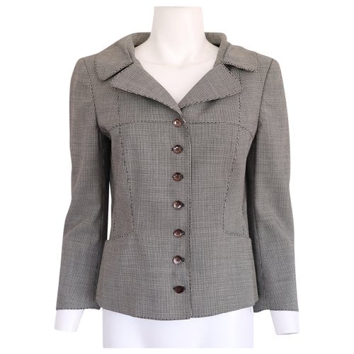 Pre-owned Moschino Wool Blazer In Grey