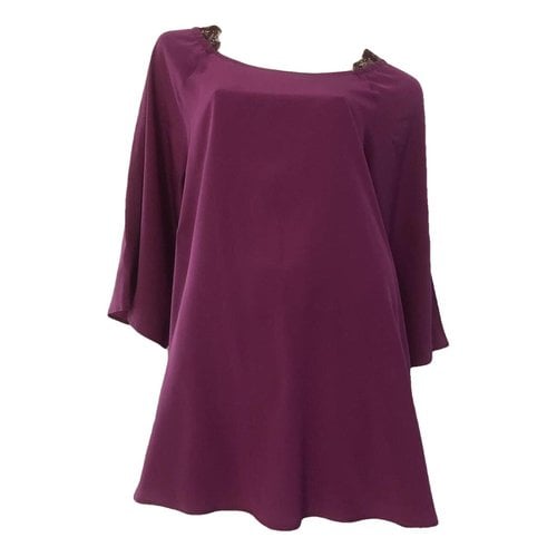 Pre-owned Marella Silk T-shirt In Purple