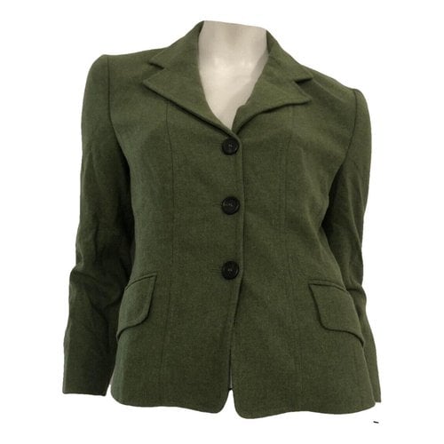 Pre-owned Marella Wool Blazer In Green