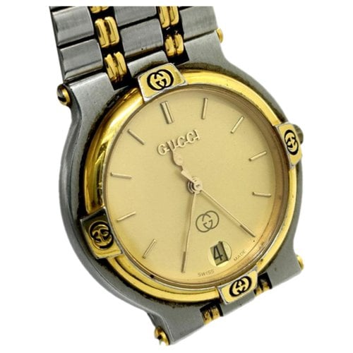 Pre-owned Gucci Watch In Yellow